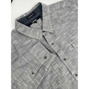 Carbon Classic Fit Mens Long Sleeve Button Up Gray/Blue Size‎ XL 100% Cotton